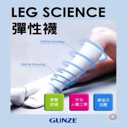 【日本製】日本GUNZE郡是 LEG SEINCE 彈性襪 壓力襪 符合人體工學 台灣現貨
